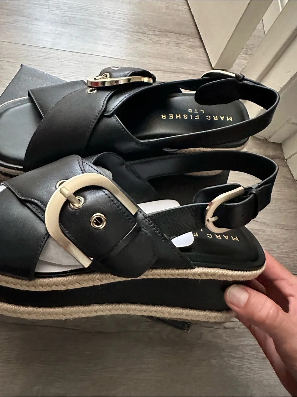 Marc Fisher LTD Renda Women’s Espadrille Platform Sandals size 8
